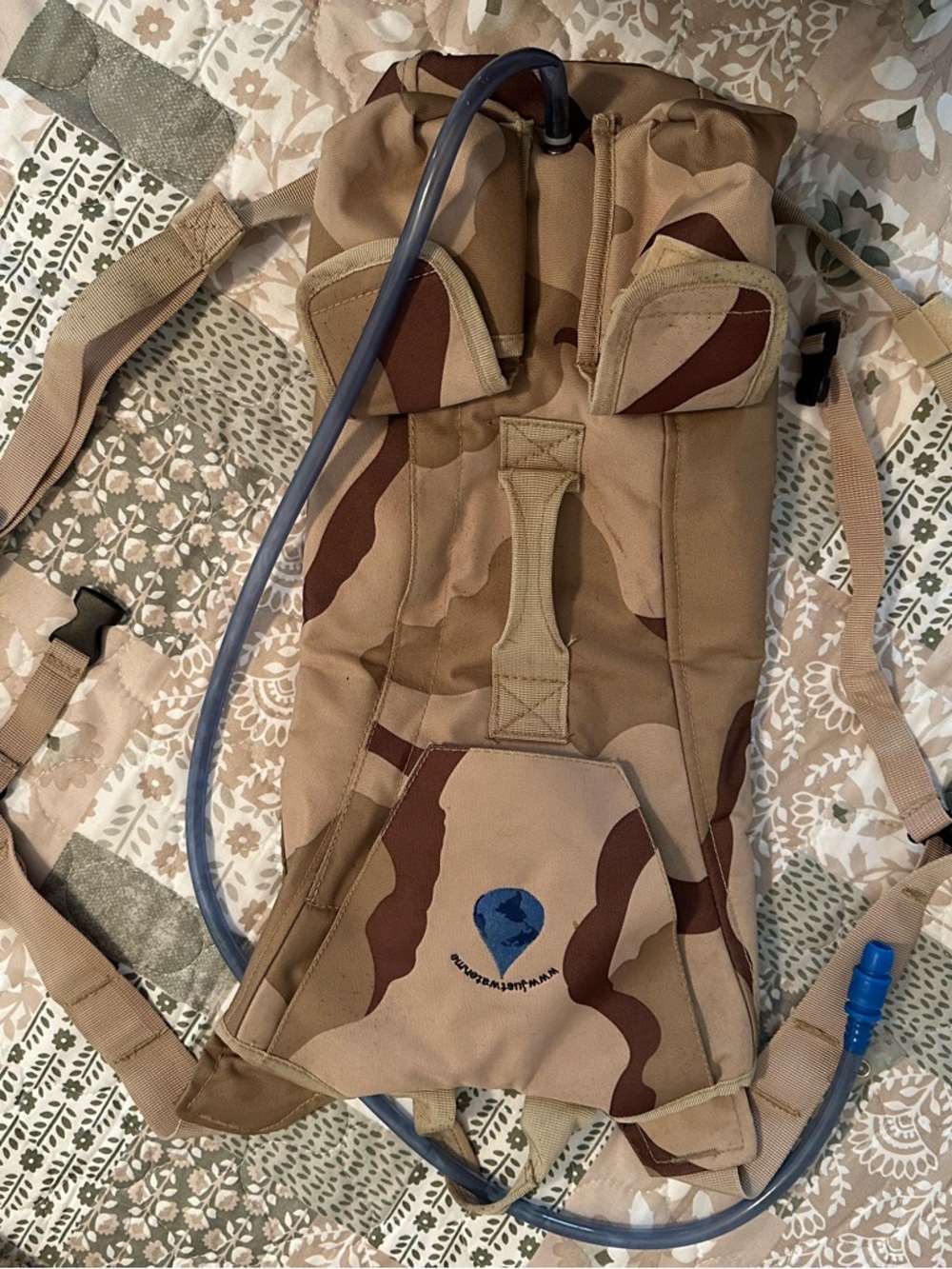 Desert Camo Hydration Pack with Drinking Tube